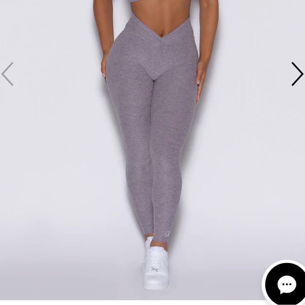 Bombshell Sportswear Heather Mauve High-Waist V-Waist Leggings